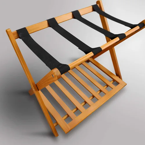 Miniatura 7 de Casual Home estantería para equipaje con estante, madera maciza, Madera, Espresso