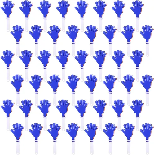 Miniatura 8 de 48 pinzas de mano verde lima de 7.5 pulgadas para hacer ruido, regalos de fiesta, aplausos de plástico, eventos deportivos, pelota, baile