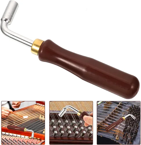 Miniatura 6 de 2 llaves de afinación Dulcimer, llave de afinación en forma de L, llave afinadora de piano, palanca de afinación autoarpa, herramienta de reparación