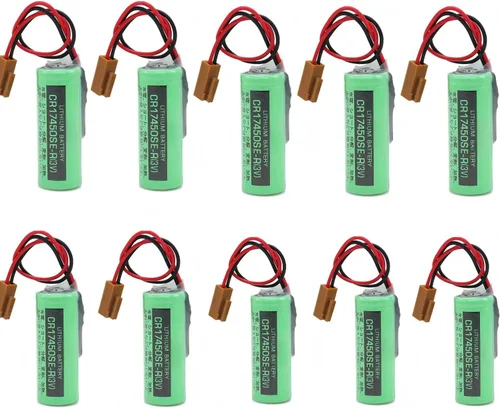 Paquete de 10 baterías de repuesto PLC de 3 V 2500 mAh para CR17450SE-R A98L-0031-0012 CR17450-17450, serie CNC FANUC