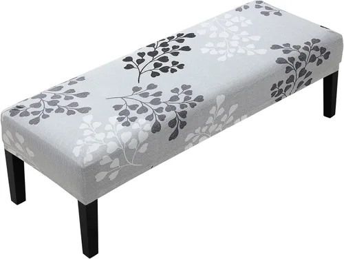Miniatura 36 de Fuloon - Funda elástica de jacquard para banco de comedor, antipolvo, desmontable, funda para banco lavable, protector de cojín de asiento para Beige