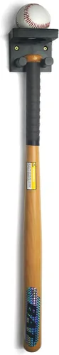 Miniatura 15 de TOBWOLF 2 vitrinas para bates de béisbol, soporte para colgar bates de béisbol, soporte horizontal para bates de béisbol de montaje en pared