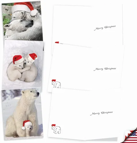 Miniatura 2 de The Best Card Company Paquete variado de 10 tarjetas navideñas de felicitación con sobres, surtido festivo de humor para hombres y mujeres