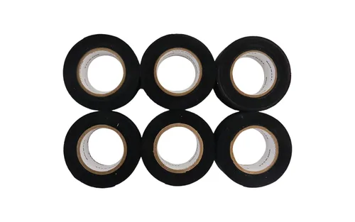 Miniatura 2 de Mylec Cinta deportiva negra, 6 unidades, adhesivo de calidad, duradero, material de algodón transpirable, 1 pulgada x 10 yardas, cinta perfecta
