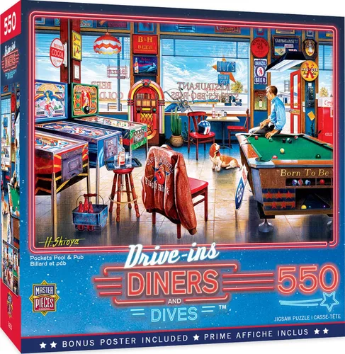 Miniatura 9 de Masterpieces Duffy's Sports & Suds - Rompecabezas de 550 piezas para adultos y familia, 18 x 24 pulgadas