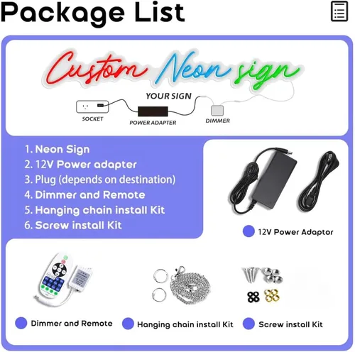 Miniatura 8 de CIONAOR Letrero de neón personalizado, letrero LED con nombre personalizado para habitación de niños y niñas, letrero de neón para telón de fondo