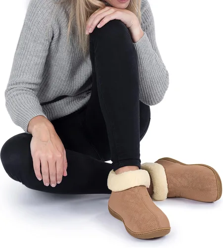Miniatura 2 de RockDove Pantuflas tipo botín Sierra de piel sintética para mujer