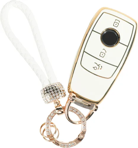 ESEWALAS Funda brillante para llavero de automóvil, funda para llavero de automóvil, soporte protector inteligente para control remoto de automóvil,