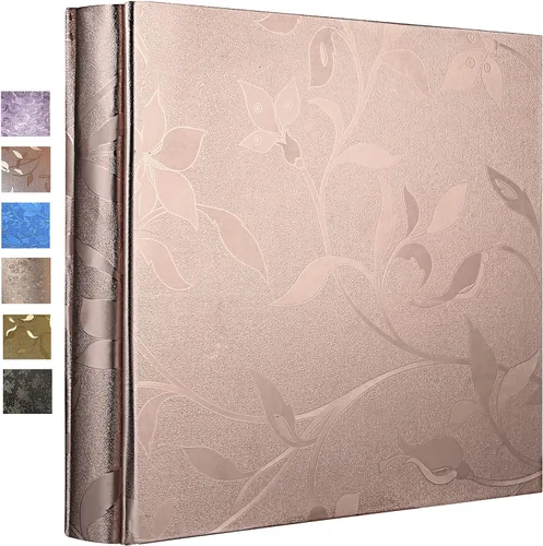 Vienrose - Álbum de fotos 4x6 de 600 compartimentos, libro grande de fotos con funda de cuero sintético PU para álbum de boda, bebé, graduación