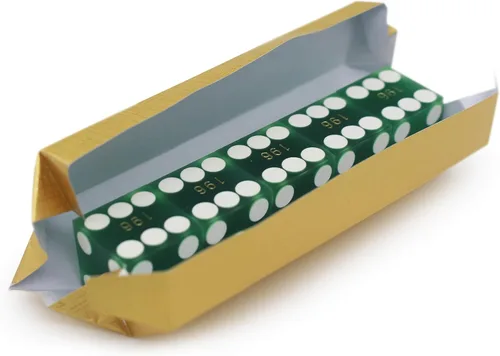 Miniatura 2 de Juegos de dados estilo casino - 0.748 in grado profesional AAA serializado seguridad con bordes de navaja - verde lijado - de CGS