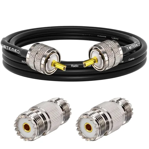 Miniatura 30 de Cable de puente PL259 de 1 pie - Cable coaxial RG58 de 15 pulgadas corto 50 ohmios coaxial para medidor SWR radio de radioaficionado radio CB