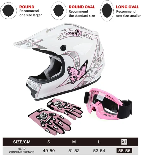 Miniatura 4 de SLMOTO - Casco DOT para niños y jóvenes, casco de motocross, todoterreno, calle, motocicleta, bicicleta de tierra, motocross, ATV, diseño