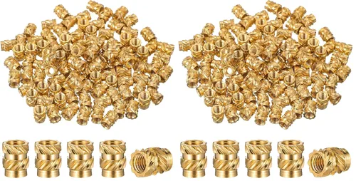 Miniatura 8 de iplusmile 100 piezas de insertos roscados M3 para impresión 3D, insertos de latón de 0.224 x 0.181 in, tuercas moleteadas para moldeo por inyección