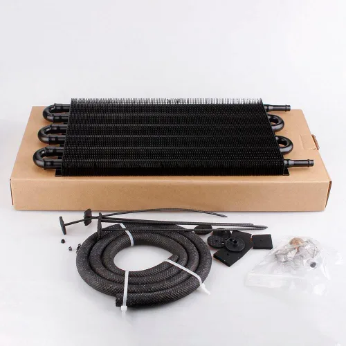 Miniatura 8 de Enfriador de aceite de transmisión de 6 filas, kit enfriador de aceite de motor remoto universal de aluminio de 6 pasos de 5/16", radiador con kit