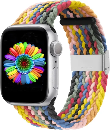 Miniatura 24 de Bandiction - Correas compatibles con Apple Watch de 44mm 40mm 38mm 42mm 41mm 45mm 46mm 49mm, bandas iWatch para mujeres y hombres, correa elástica