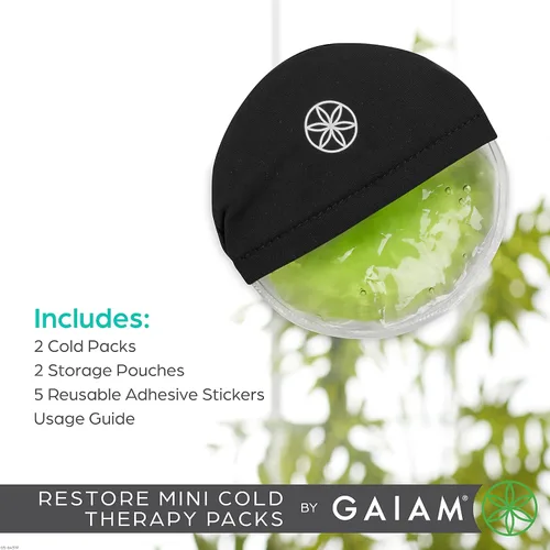 Miniatura 5 de Gaiam - Mini bolsas de hielo para terapia de frío para lesiones, recuperación después del entrenamiento y alivio del dolor, incluye 2 paquetes