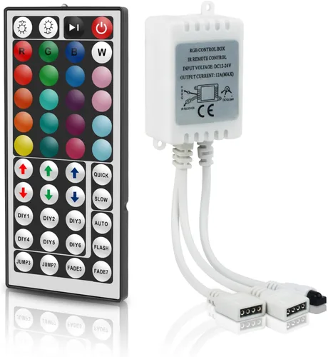 Miniatura 10 de VIPMOON Controlador LED remoto inalámbrico RF de 17 teclas, DC 5V/12V/24V Mini controlador RGB de 4 pines para 5050 3528 5630 luces de tira LED