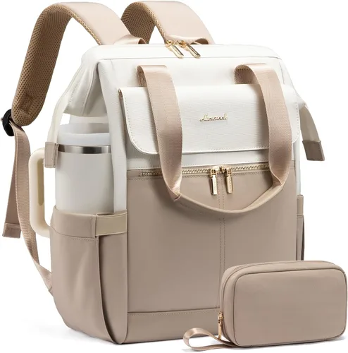 Miniatura 11 de LOVEVOOK Mochila para laptop para mujeres, mochila de trabajo convertible con bolso con puerto USB, Trabajo