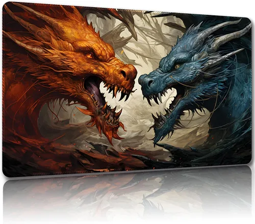 Miniatura 22 de Tapete de juego para MTG con bolsas de almacenamiento gratuitas – 24 x 14 pulgadas tapete de juego para juegos de mesa y juegos de mesa, con zonas