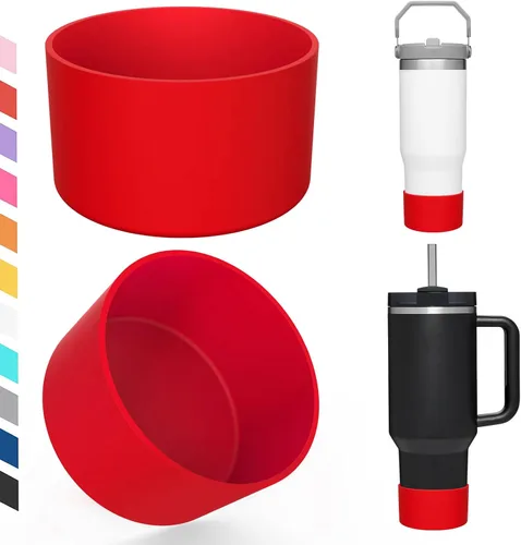 Miniatura 11 de Airboat - Paquete de 2 bases protectoras de silicona para vasos Stanley Quencher Adventure de 40 oz, 30 oz y IceFlow de 20 oz y 30 oz, base inferior