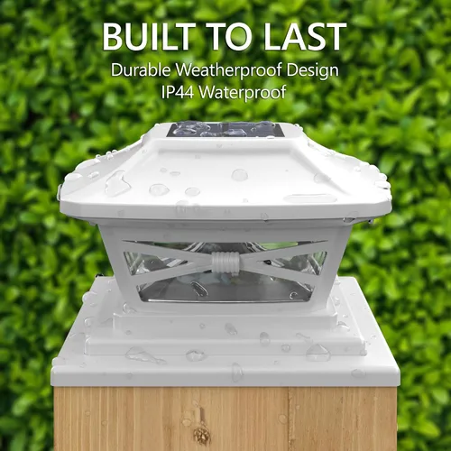 Miniatura 6 de Davinci Lighting Renaissance Luces Solares para Tapas de Postes Exteriores - Incluye Bases para Postes 4x4 5x5 6x6 - Luz LED Brillante - Blanco