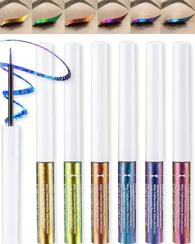 Miniatura 9 de Chameleon Glitter Eyeliner Liquid - 1 bolígrafo de maquillaje metálico verde de alta pigmentación para sombra de ojos, delineador de ojos multicromo