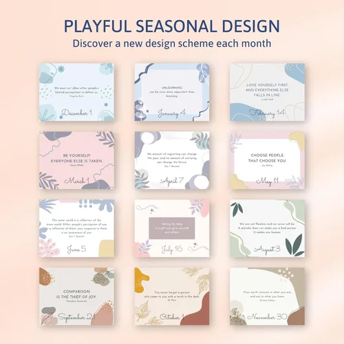 Miniatura 4 de Calendario de escritorio motivacional, calendario diario perpetuo con citas motivacionales diarias para escritorio, regalos inspiradores