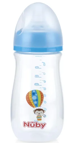 Miniatura 6 de Nuby Botella de cuello ancho con sistema de aire anticólicos, los colores/impresiones pueden variar, 1 paquete de 1 botella