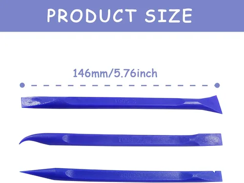 Miniatura 3 de Raspador de fibra de carbono, herramienta de limpieza de plástico antiarañazos, raspador rígido multiusos en forma de bolígrafo para pintura, Azul