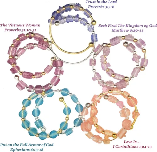 Miniatura 6 de B4U Signature Faith-Based Scripture Charm Bracelets Wear Your Faith, Live the Word, Stay Inspired
