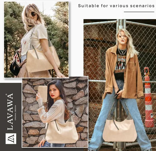 Miniatura 2 de LAVAWA Bolso de mano para mujer, bolso grande del oeste, bolso de hombro con asa superior, estilo vintage en relieve, tachuelas