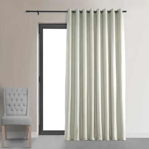 HPD Half Price Drapes Cortinas opacas de terciopelo extra anchas con ojales, 120 pulgadas de largo, bloqueo de calor y luz completa, para dormitorio