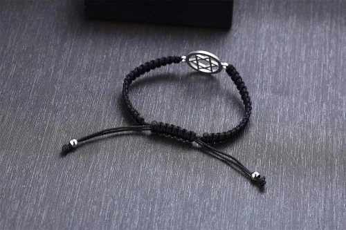 Miniatura 4 de MEALGUET 1-5 pulseras de acero inoxidable con dije de estrella de David trenzadas, joyería judía, regalo religioso para hombres y mujeres, Metal
