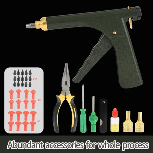 Miniatura 2 de Kit de reparación de neumáticos con tapones, kit de tapones de neumáticos tipo hongo, kit de parches para neumáticos de servicio pesado profesional