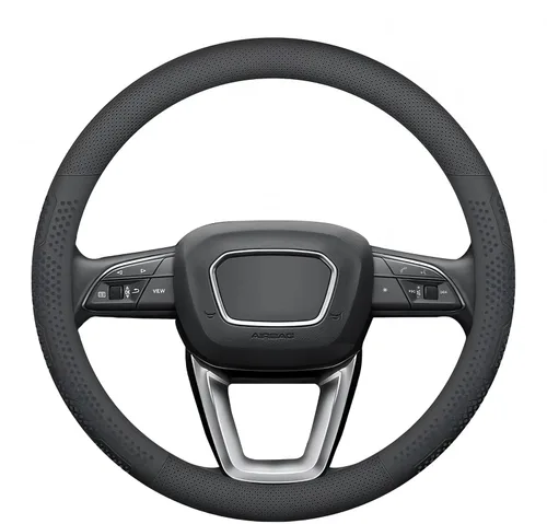Miniatura 7 de Funda de Volante de Cuero Yangday para Jeep Wrangler Grand Cherokee Compass, 14.5-15 Pulgadas Funda de Volante para Coche con Antideslizante Negro