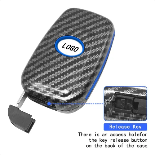 Miniatura 5 de Funda inteligente para llavero compatible con Toyota Corolla Hatchback C-HR Prius RAV4 3 botones de entrada sin llave, accesorios de control remoto