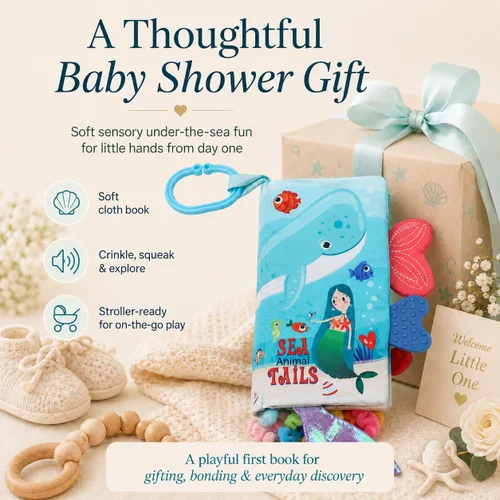 Miniatura 9 de Libros para bebés de 0 a 6 meses, libros arrugados para bebés, juguete sensorial táctil y sensación de 6 a 12 meses, juguetes de viaje suaves