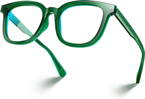 VISOONE Gafas cuadradas clásicas con bloqueo de luz azul con sin receta antirreflejos para mujeres y hombres NOE