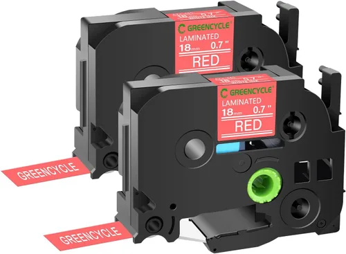 Miniatura 52 de GREENCYCLE TZe-111 - Cinta adhesiva transparente laminada de 0.23 pulgadas compatible con Brother P-Touch TZ-111 TZe111, cinta negra sobre