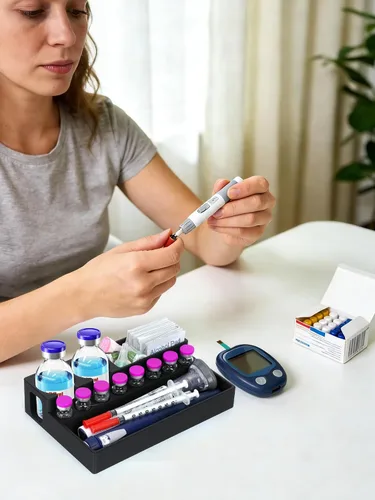 Miniatura 7 de YOUSHARES Estuche para viales de péptido, organizador de viales de insulina de 0.1 fl oz y 1.0 fl oz, suministros para diabetes, soporte para nevera