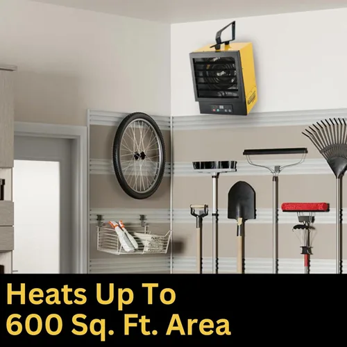Miniatura 3 de Dura Heat EWH5510 - Calentador de aire eléctrico forzado con control remoto 17,060 Btu, amarillo, grande