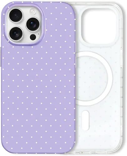 Miniatura 46 de Hython Funda para iPhone Air, diseño estético de lunares lindos, funda simple de 6.5 pulgadas, delgada, antiarañazos, parachoques de TPU suave, a
