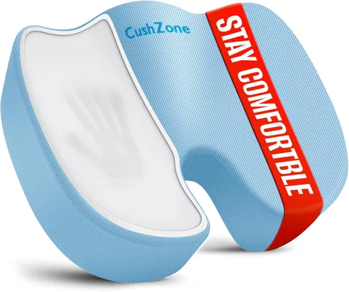 Miniatura 20 de CushZone Cojines para Silla de Oficina, Cojín de Espuma Viscoelástica para Coxis para Dolor de Coxis Silla de Oficina Asiento de Automóvil, Ciática