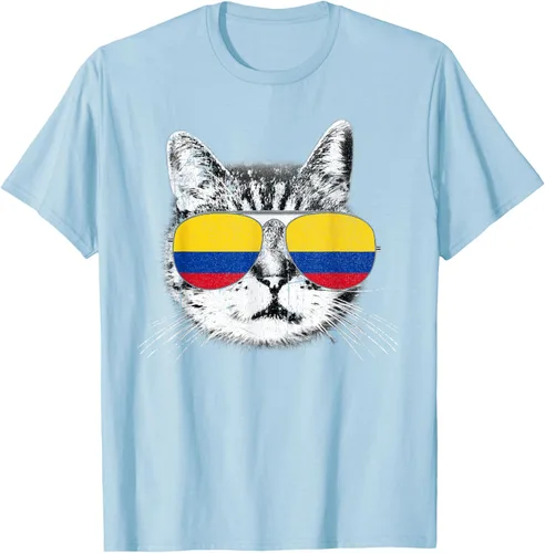 Miniatura 86 de Camisa de bandera de Colombia, orgullo colombiano, gato, hombres, mujeres, niños, camiseta de regalo