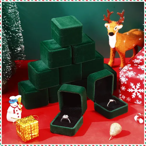 Miniatura 41 de Laumoi Caja de terciopelo para anillos de 36 piezas para ceremonia de boda, cajas de joyería de compromiso, estuche de exhibición para anillos
