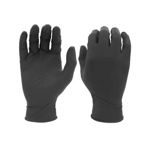 SHOWA 7700PFT Guantes de seguridad desechables de nitrilo, libres de látex, sin polvo y sin acelerador, uso único, 4 mil, longitud de 9.5", talla