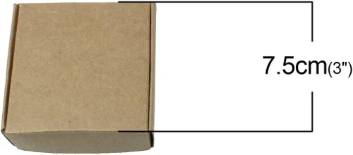 Miniatura 3 de JGFinds Paquete de 30 cajas de regalo pequeñas de papel kraft marrón (3 x 3 x 1 pulgadas), cajas para joyas, jabón, dulces, embalaje de cartón
