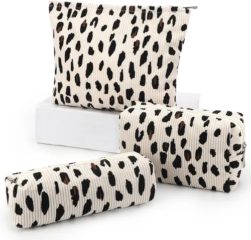Miniatura 10 de EIMMBD Juego de 6 bolsas de maquillaje de gran capacidad, bolsa de cosméticos de viaje, bolsa de aseo organizadora, bonita bolsa de maquillaje