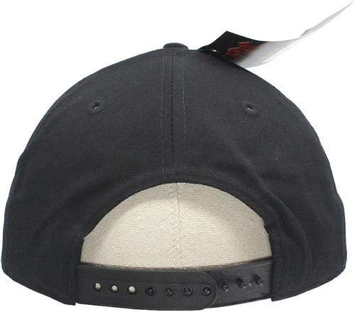 Miniatura 4 de Gorra de béisbol ajustable con banda de roca dura de color rojo y blanco, Beísbol, talla única