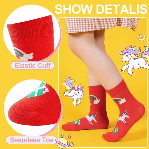 Miniatura 6 de Crazy Socks for Boys Girls Socks 10-12 Years Old Kids Fun Dress Novelty Silly Birthday Christmas Gift Pizza Socks